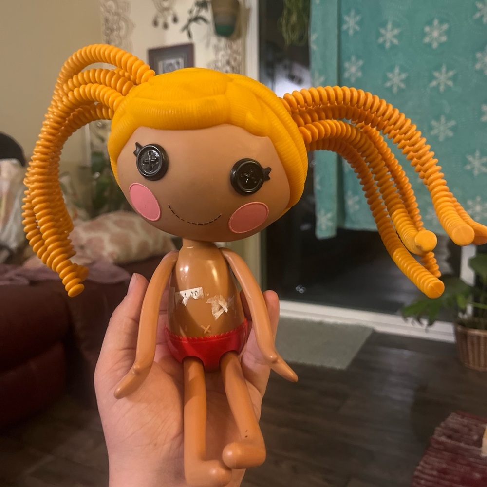 Yellow-Haired Kids Play Doll with Pink Cheeks